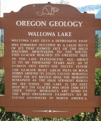 Wallowa Lake Marker. Click for full size. Wallowa Lake Marker image. Click for full size.