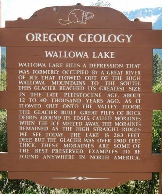 Wallowa Lake Marker image. Click for full size.