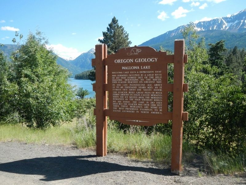 Wallowa Lake and Marker image. Click for full size.