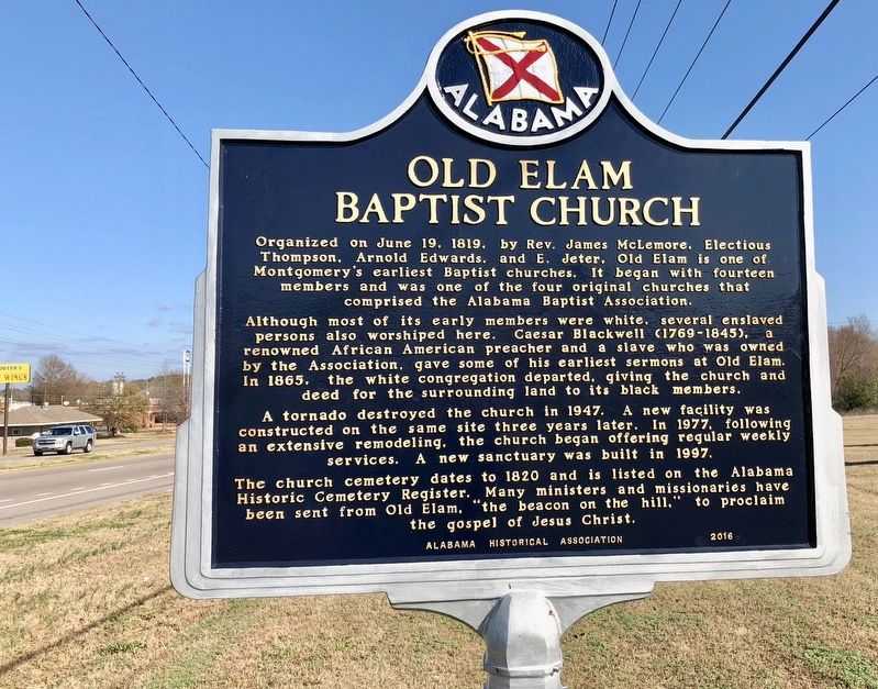 Old Elam Baptist Church Marker. Click for full size. Old Elam Baptist Church Marker image. Click for full size.