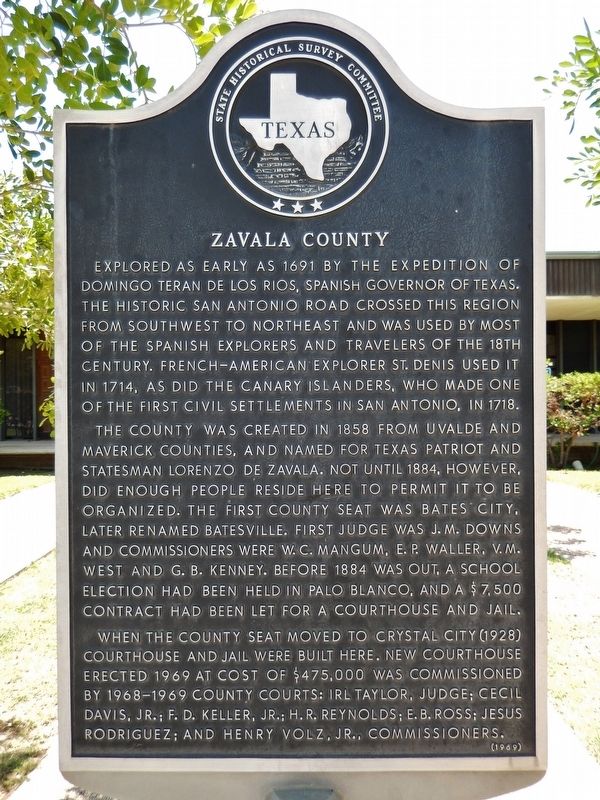 Zavala County Marker image. Click for full size.