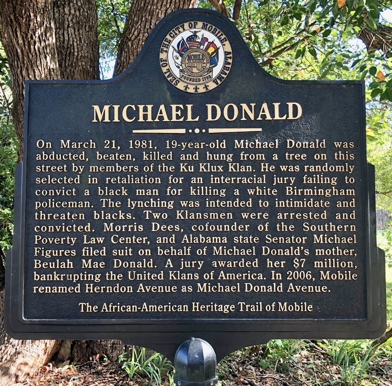 Michael Donald Marker image. Click for full size.