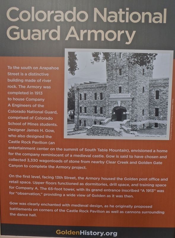 Colorado National Guard Armory Marker image. Click for full size.