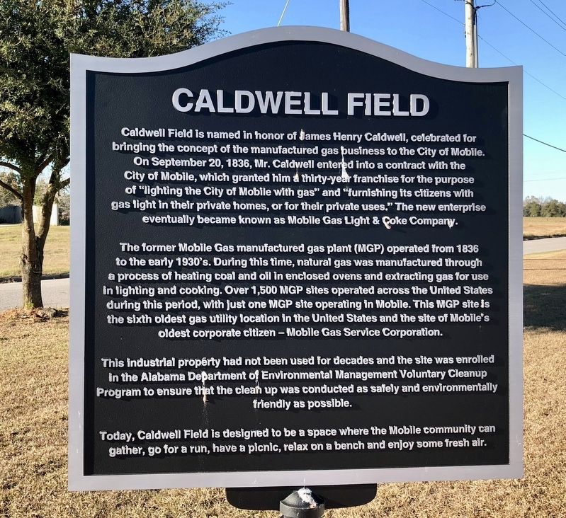 Caldwell Field Marker image. Click for full size.