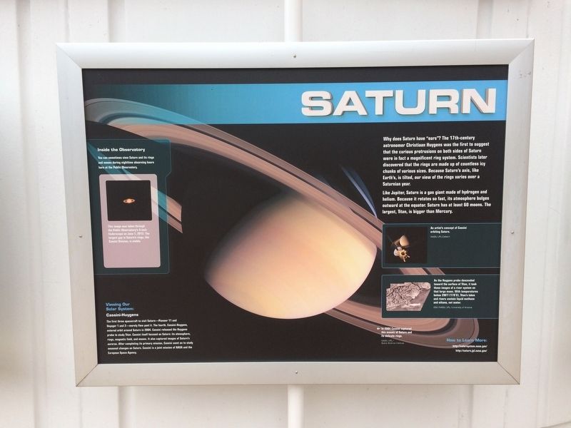 Saturn Marker. Click for full size. Saturn Marker image. Click for full size.