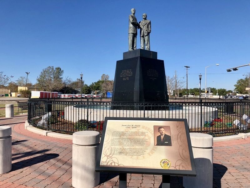 Unity Point statue of Joseph Langan and John LeFlore. image. Click for full size.