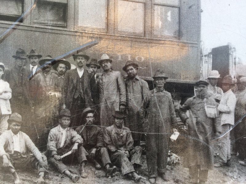 Close-up of photo on the Railroads in the Mexican Revolution Marker. Click for full size. Close-up of photo on the Railroads in the Mexican Revolution Marker image. Click for full size.