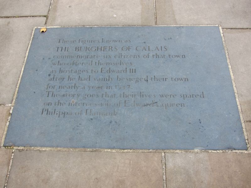 The Burghers of Calais Marker image. Click for full size.