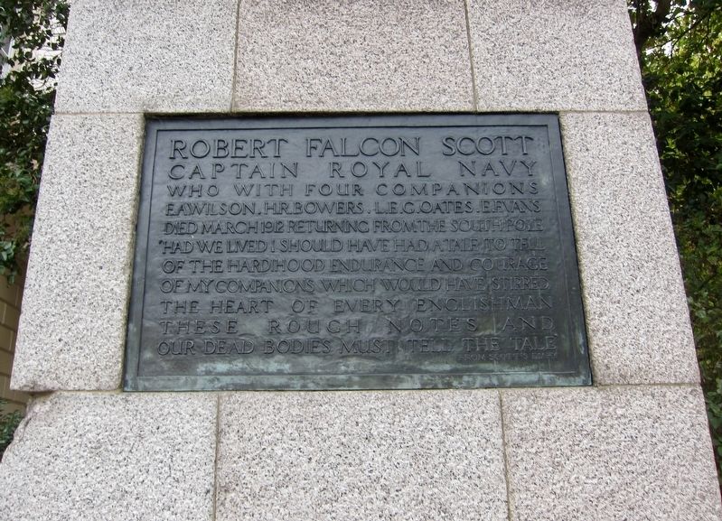 Robert Falcon Scott Marker. Click for full size. Robert Falcon Scott Marker image. Click for full size.