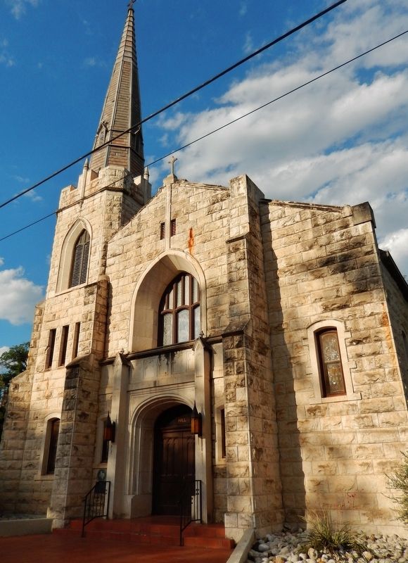 Sacred Heart Catholic Church (<i>marker visible just left of entrance</i>) image. Click for full size.