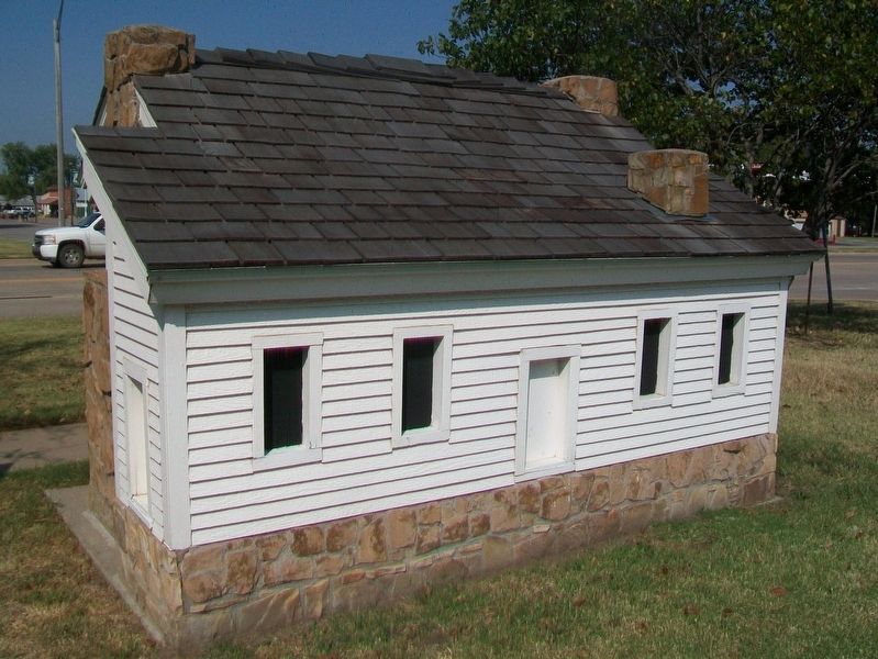 Will Rogers' Birthplace Miniature Replica (back) image. Click for full size.