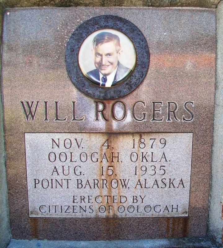 1936 Will Rogers Monument Detail image. Click for full size.