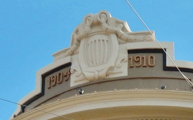 Old Del Rio National Bank Building Cornice image. Click for full size.