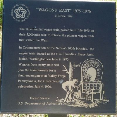 "Wagons East " 1975-1976 Marker image. Click for full size.