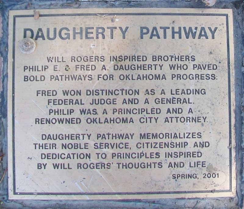 Daugherty Pathway Marker image. Click for full size.