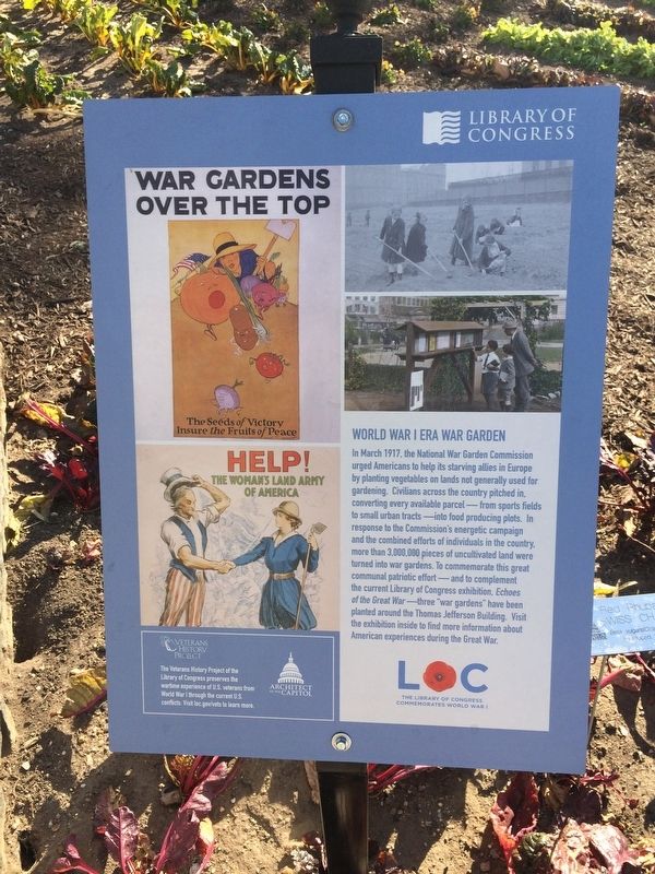 War Gardens Over the Top Marker. Click for full size. War Gardens Over the Top Marker image. Click for full size.