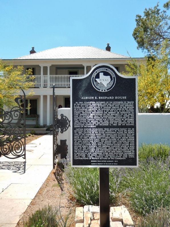 Albion E. Shepard House Marker (<i>tall view</i>) image. Click for full size.