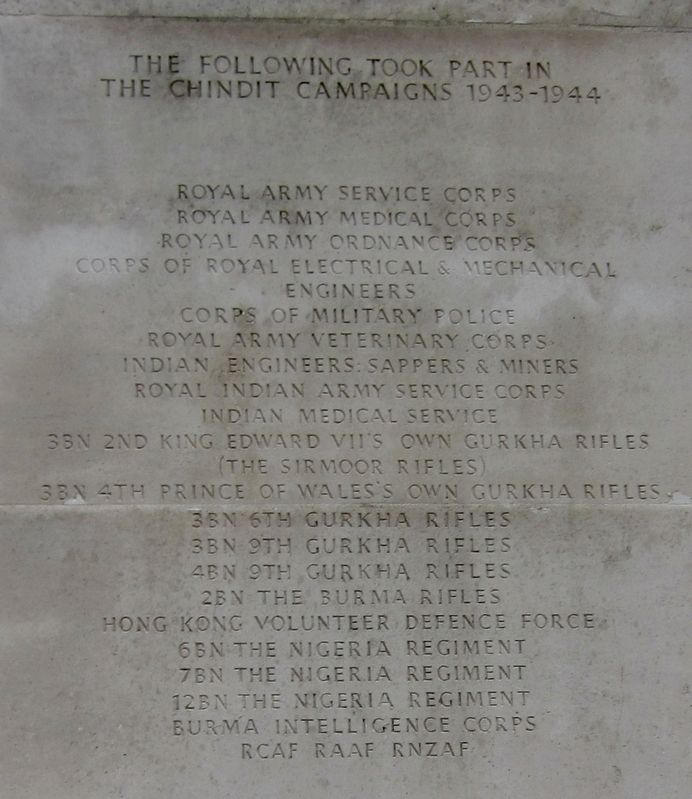 Chindit Memorial - Right Panel image. Click for full size.