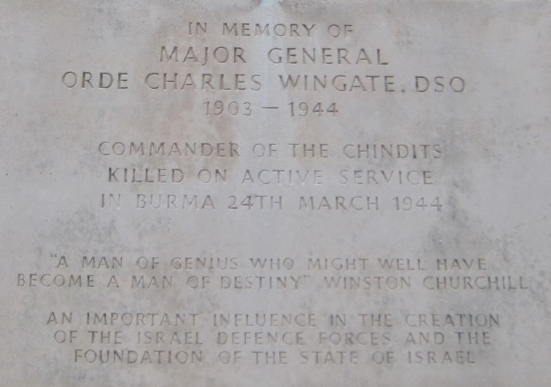 Chindit Memorial - Back image. Click for full size.