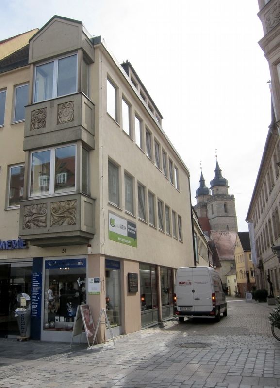 Max Stirner Marker - Wide View, Looking South on Brautgasse image. Click for full size.