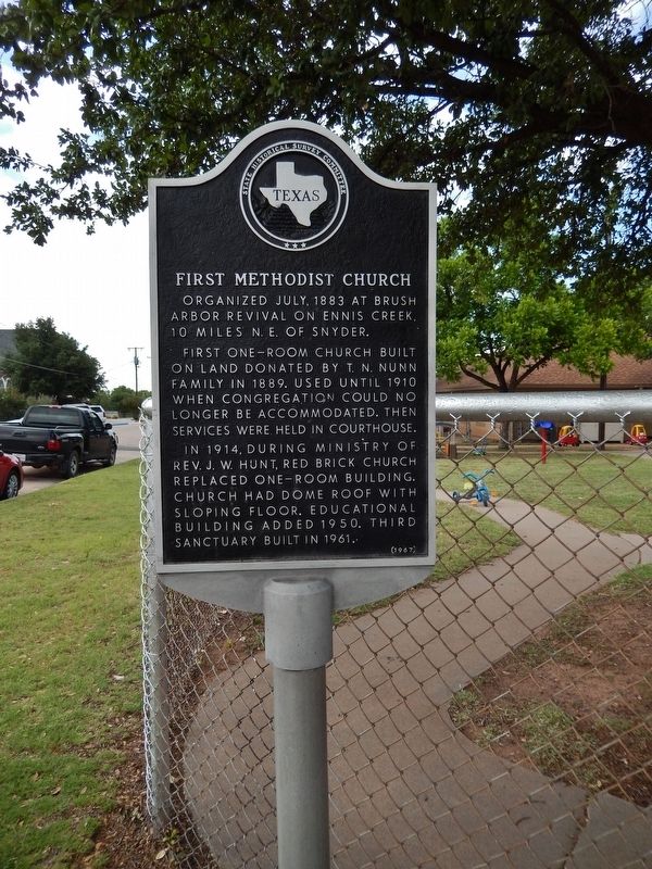 First Methodist Church Marker (<i>tall view</i>). Click for full size. First Methodist Church Marker (<i>tall view</i>) image. Click for full size.