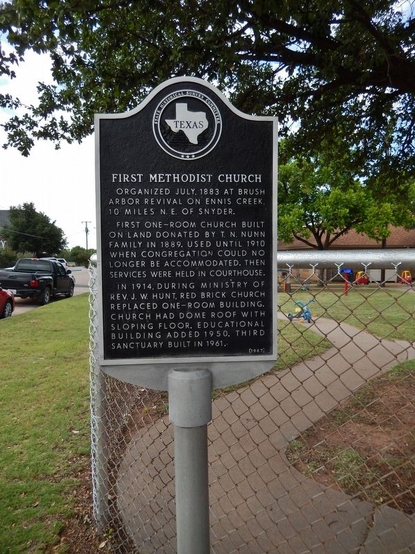 First Methodist Church Marker (<i>tall view</i>) image. Click for full size.