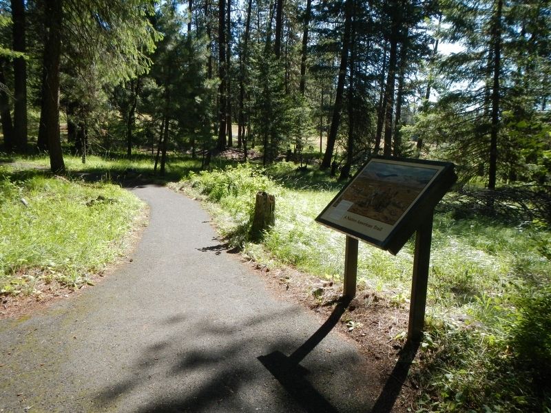 A Native American Trail Marker image. Click for full size.