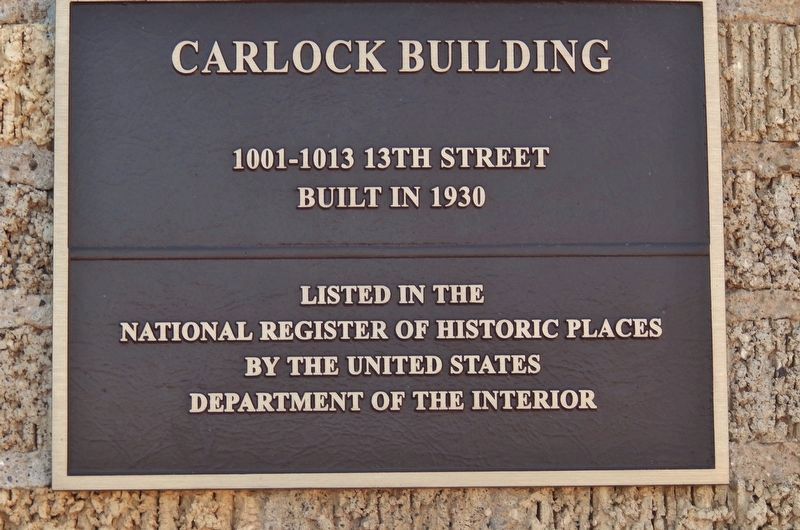 Carlock Building - National Register of Historic Places. Click for full size. Carlock Building - National Register of Historic Places image. Click for full size.