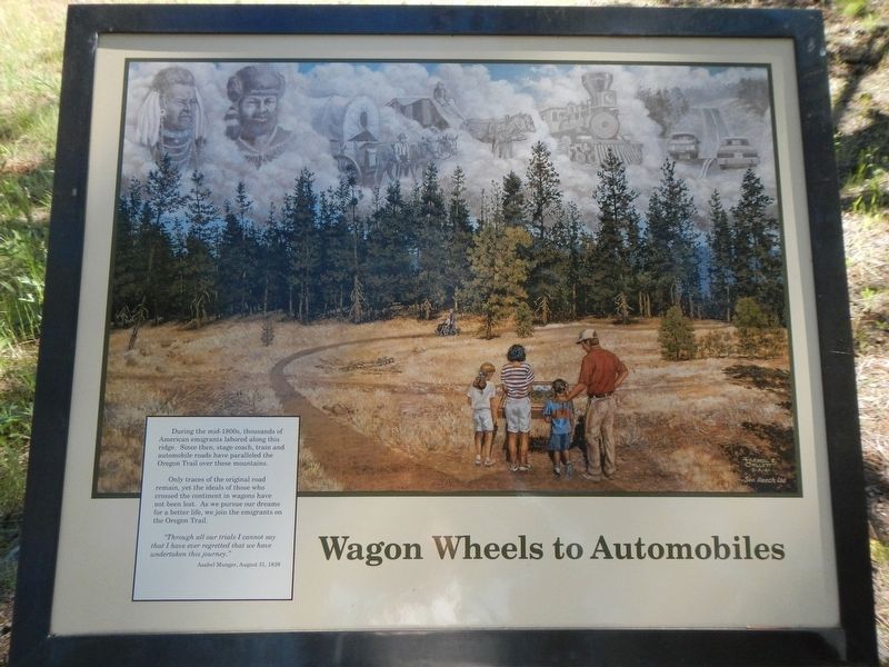 Wagon Wheels to Automobiles Marker image. Click for full size.