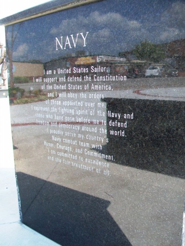War Memorial Navy Sailor's Creed image. Click for full size.