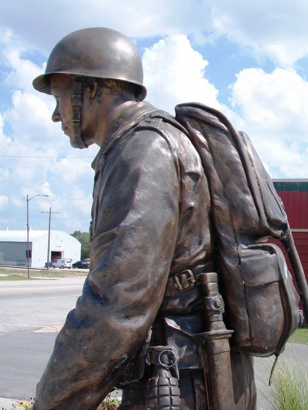 War Memorial USMC WWII Rifleman Statue Detail. Click for full size. War Memorial USMC WWII Rifleman Statue Detail image. Click for full size.