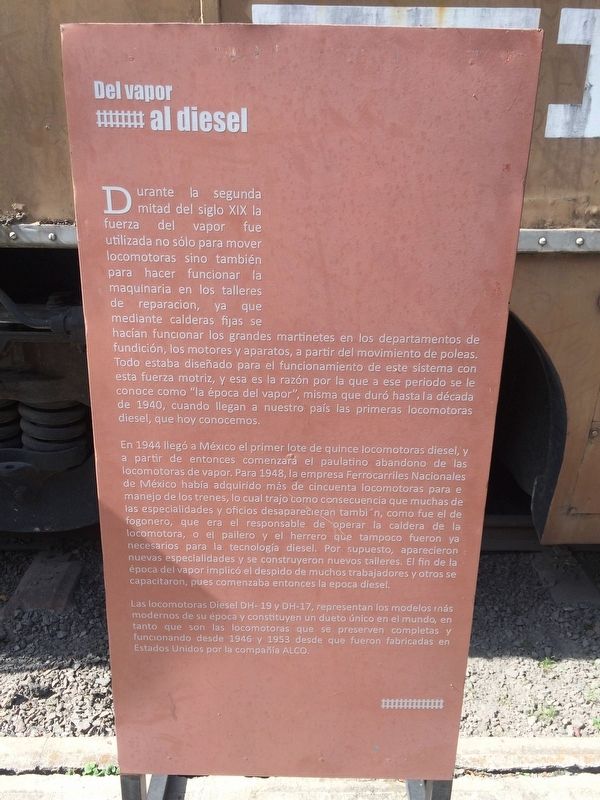 From Steam to Diesel Marker image. Click for full size.