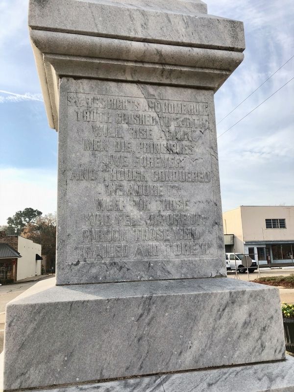 Rankin County Confederate Monument (North face). Click for full size. Rankin County Confederate Monument (North face) image. Click for full size.