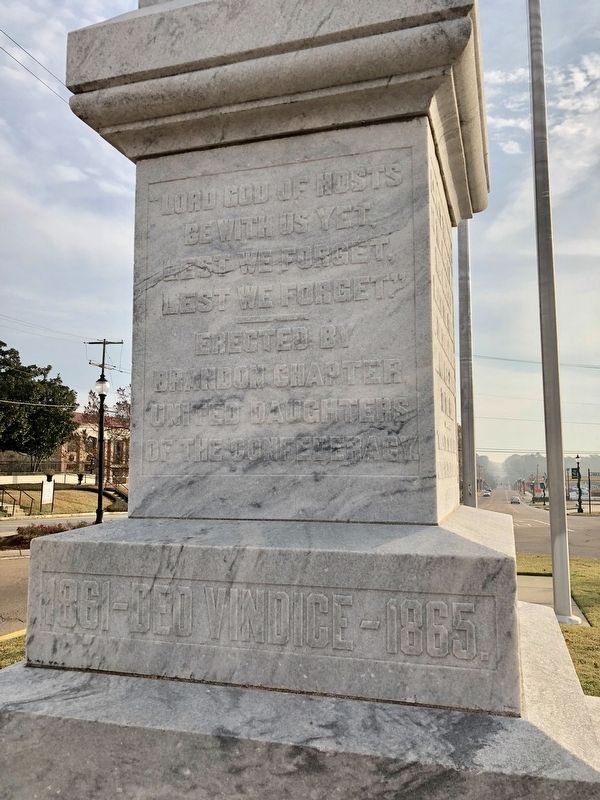 Rankin County Confederate Monument (West face) image. Click for full size.