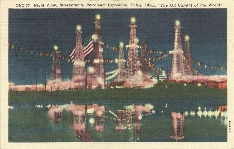 <i>Night View, International Petroleum Exposition, Tulsa, Okla., "The Oil Capital of the World"</i> image. Click for full size.
