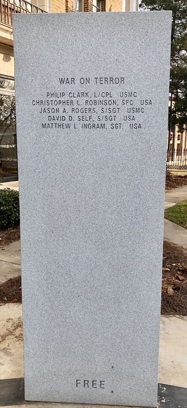 Rankin County War Memorial (War on Terror) image. Click for full size.