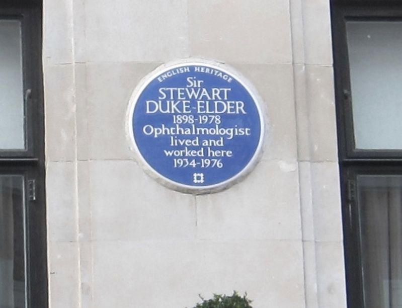 Sir Stewart Duke-Elder Marker. Click for full size. Sir Stewart Duke-Elder Marker image. Click for full size.
