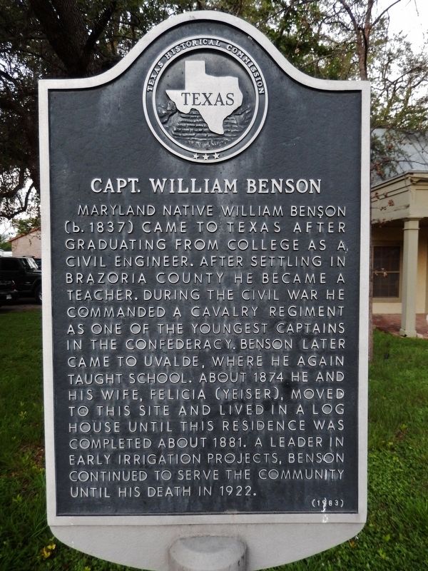 Capt. William Benson Marker image. Click for full size.