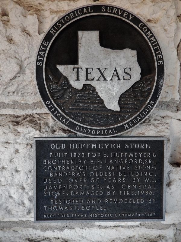 Old Huffmeyer Store Marker. Click for full size. Old Huffmeyer Store Marker image. Click for full size.