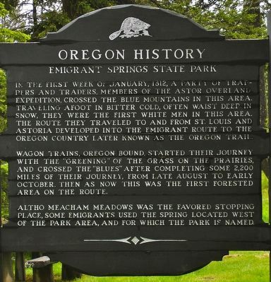 Emigrant Springs State Park Marker image. Click for full size.