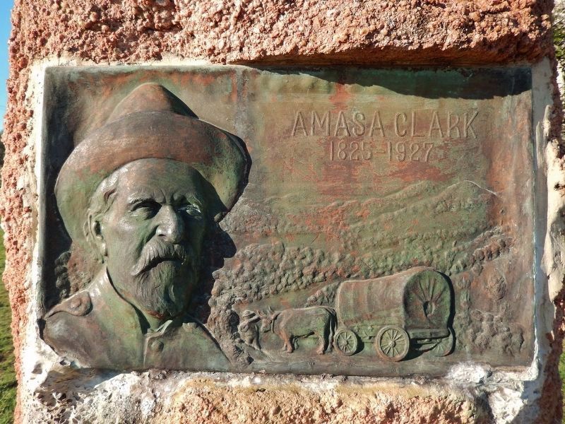 Amasa Clark Memorial detail. Click for full size. Amasa Clark Memorial detail image. Click for full size.