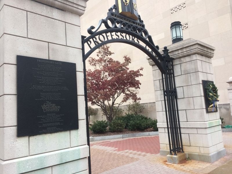 Professors Gate Marker with Gate in background image. Click for full size.