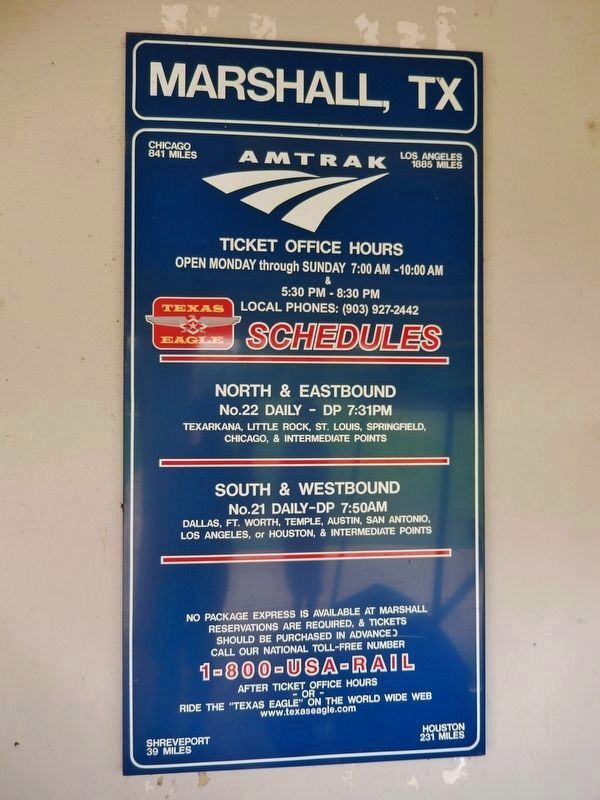 Texas & Pacific Depot Ticket Office Sign image. Click for full size.
