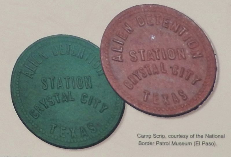Marker detail: Camp scrip tokens image. Click for full size.