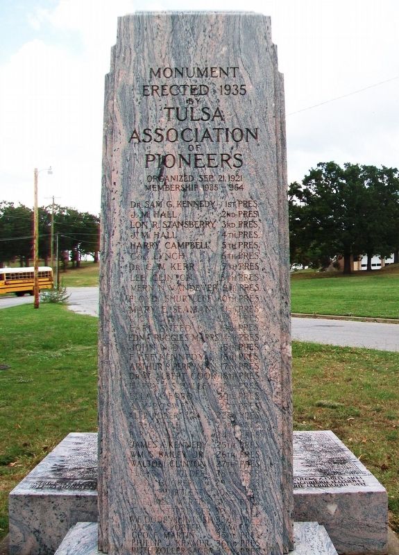 Pioneer Association Picnic Grounds 1921 Memorial Presidents. Click for full size. Pioneer Association Picnic Grounds 1921 Memorial Presidents image. Click for full size.