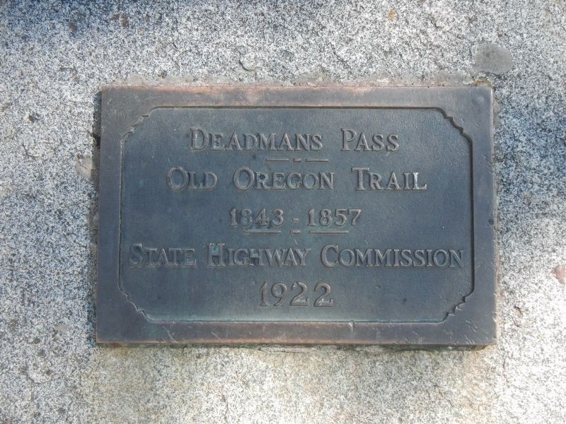 Deadman Pass plaque image. Click for full size.