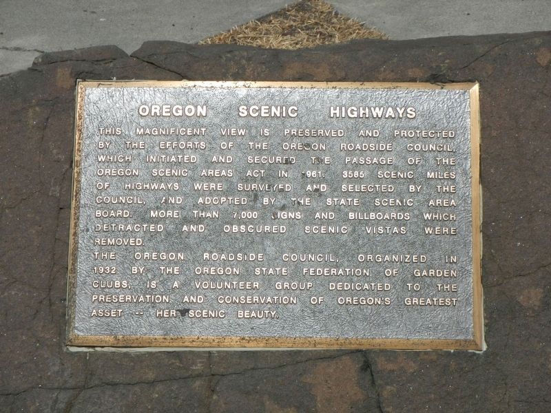 Oregon Scenic Highways Marker. Click for full size. Oregon Scenic Highways Marker image. Click for full size.
