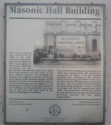 Masonic Hall Building Marker. Click for full size. Masonic Hall Building Marker image. Click for full size.