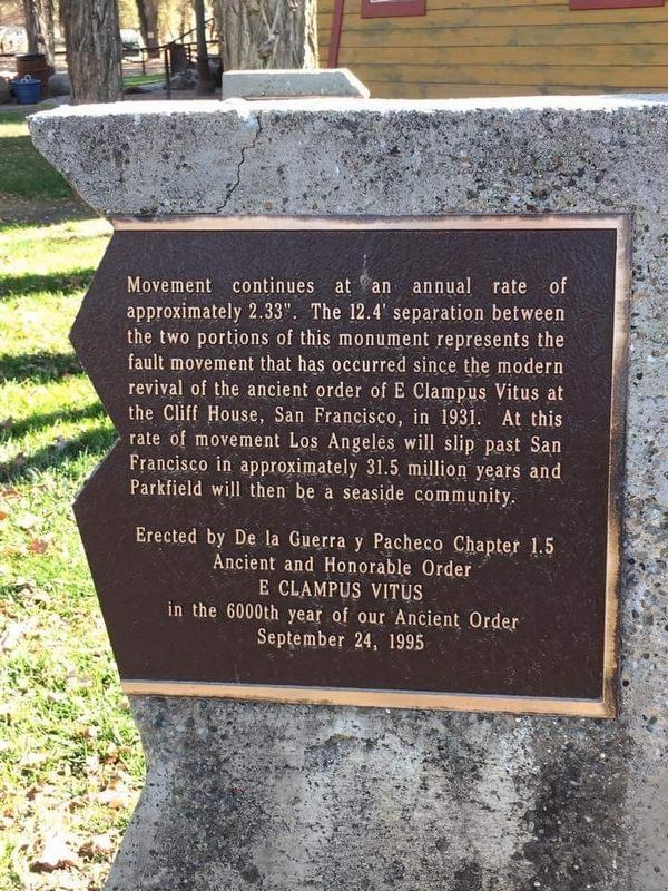 The San Andreas Fault Marker. Click for full size. The San Andreas Fault Marker image. Click for full size.