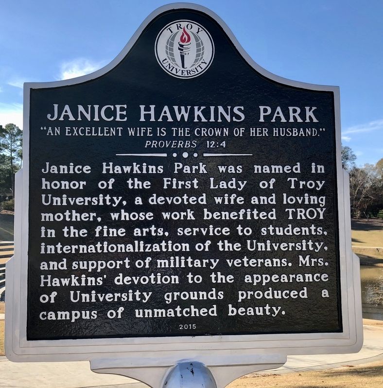 Janice Hawkins Park Marker image. Click for full size.